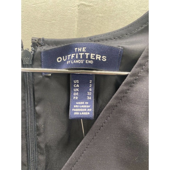 Land's End Outfitters Women's Navy Dress Size 2 Lined Embroidered Bird NEW - Picture 4 of 12